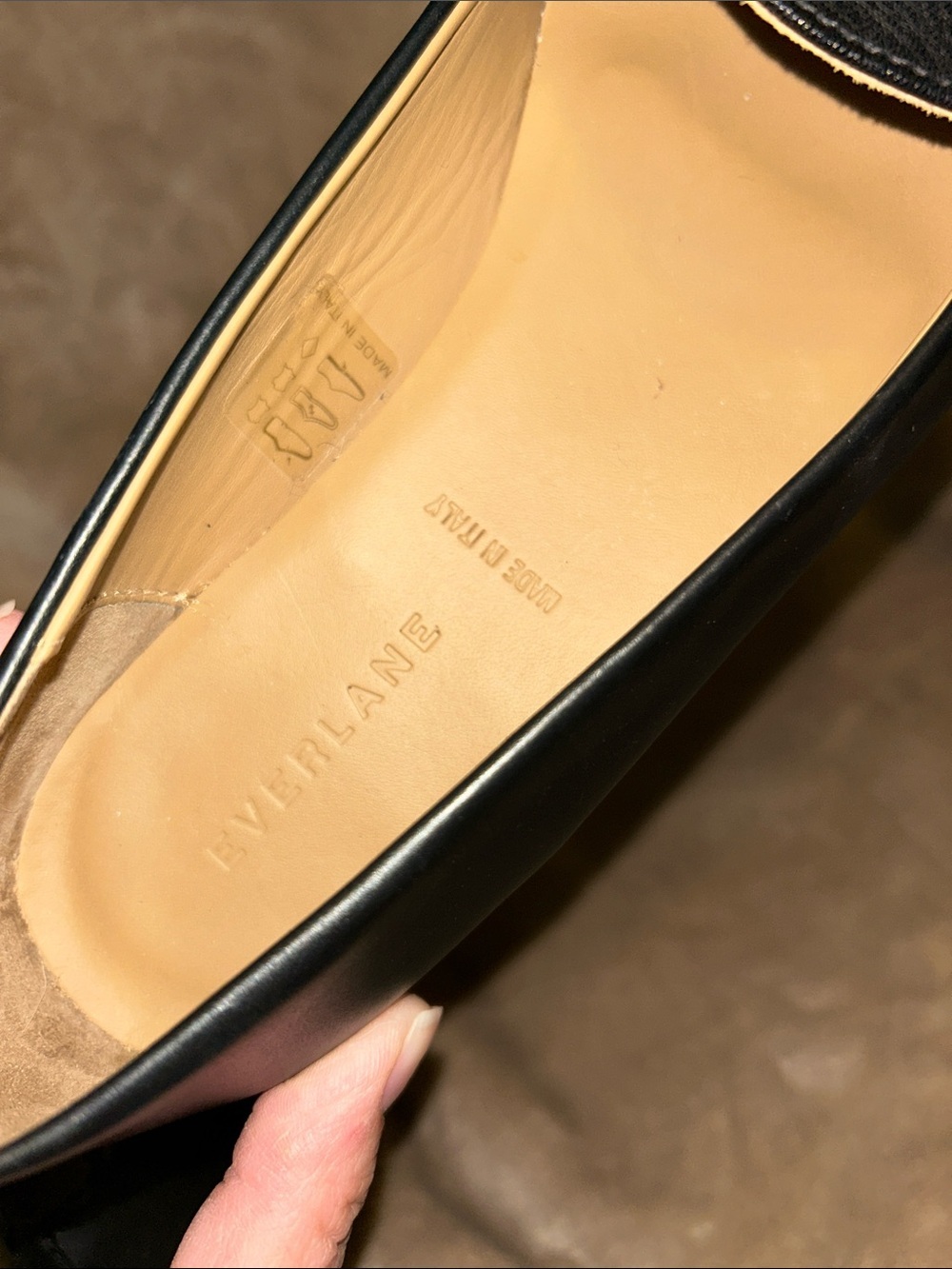 Everlane The Modern Pointed Classic Black Leather Flats 7.5 Business Smart - Picture 12 of 12